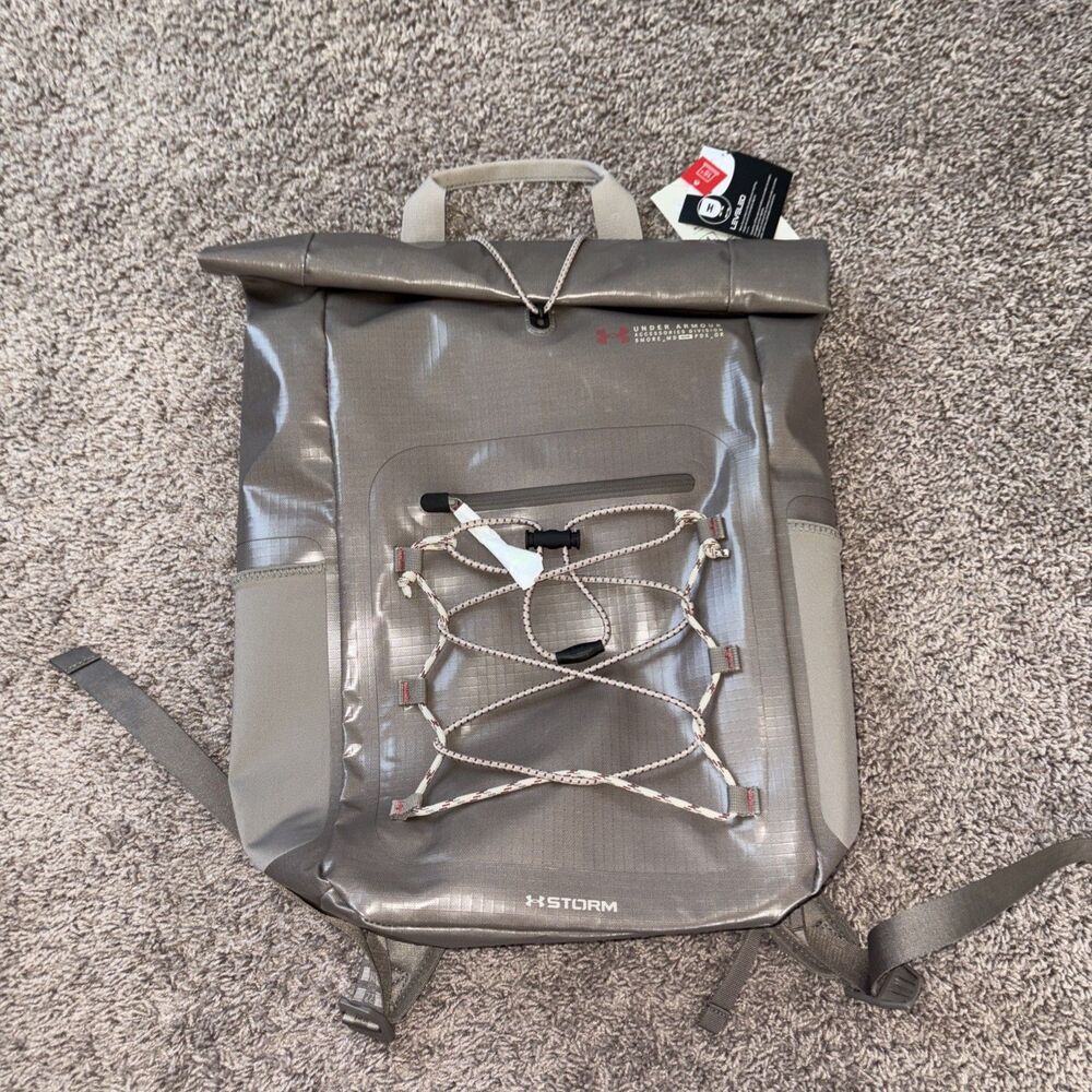 New Under Armour 1376462 UA Summit Large Backpack Tan Storm Waterproof 26.5 L
